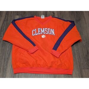 Knights Apparel Clemson Tigers Pullover‎ V Neck Orange Purple L